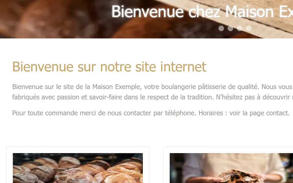 Ancien site : un paragraphe en petites lettres gris clair sur fond blanc.
