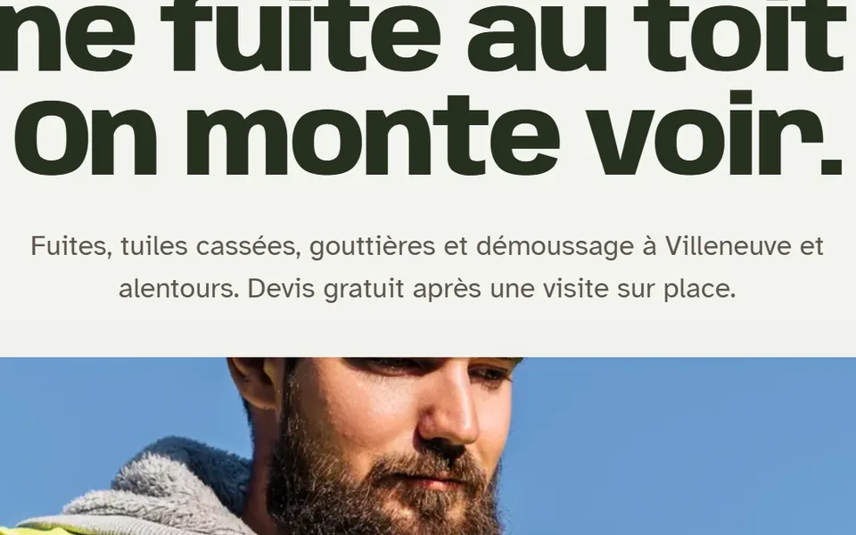 Nouveau site : un paragraphe blanc, en plus grand, sur la photo assombrie.