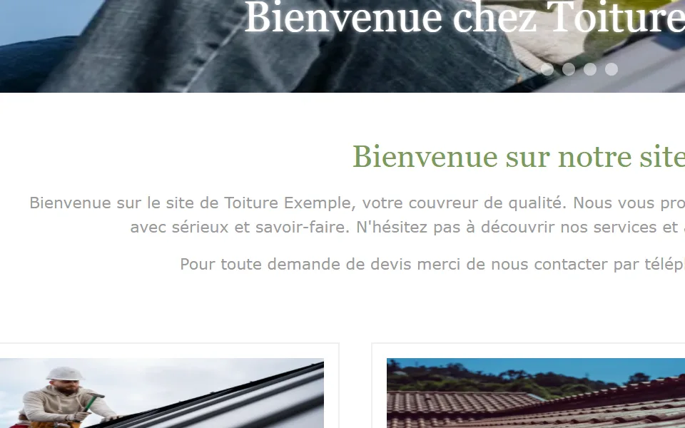Ancien site : un paragraphe en petites lettres gris clair sur fond blanc.