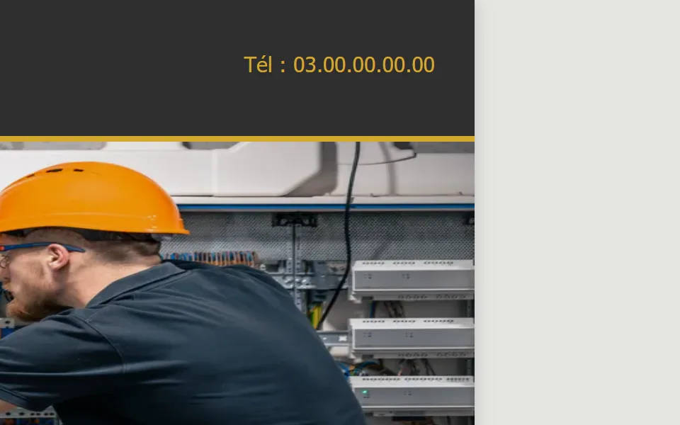 Ancien site : « Tél : 03.00.00.00.00 » en petites lettres en haut de la page.