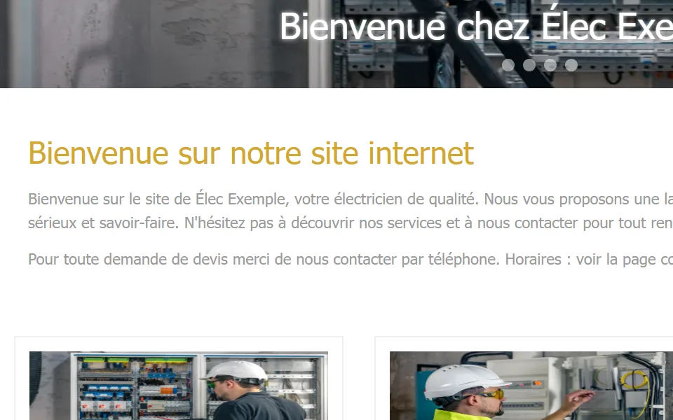 Ancien site : un paragraphe en petites lettres gris clair sur fond blanc.