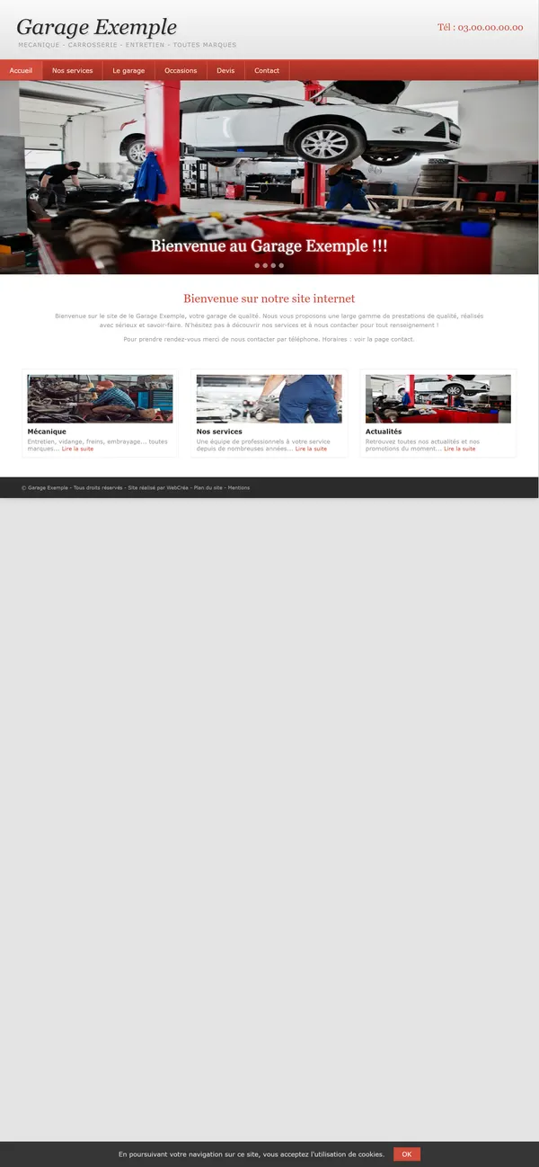 Ancien site sur téléphone : toute la page d’ordinateur, en tout petit.
