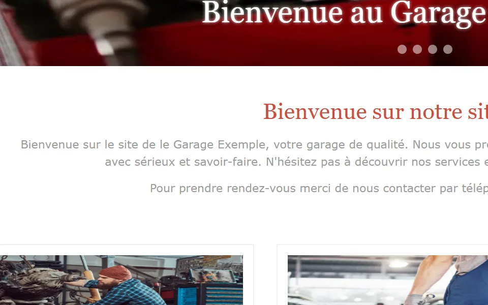 Ancien site : un paragraphe en petites lettres gris clair sur fond blanc.