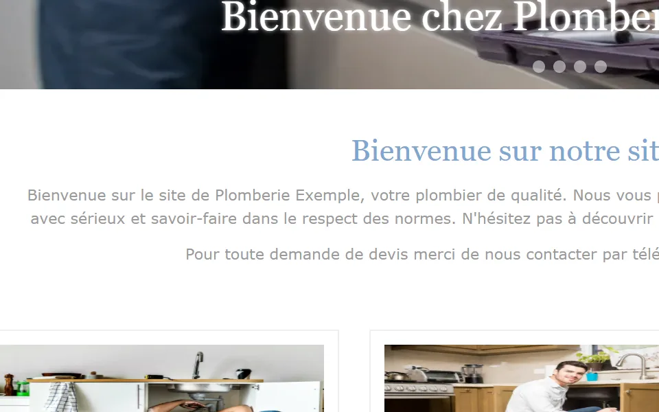 Ancien site : un paragraphe en petites lettres gris clair sur fond blanc.